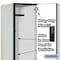 Salsbury Industries 2 Tier Designer Locker, 54"Wx76"Hx21"D, 6 Door, Gray 18-22361GRY - alternate 7